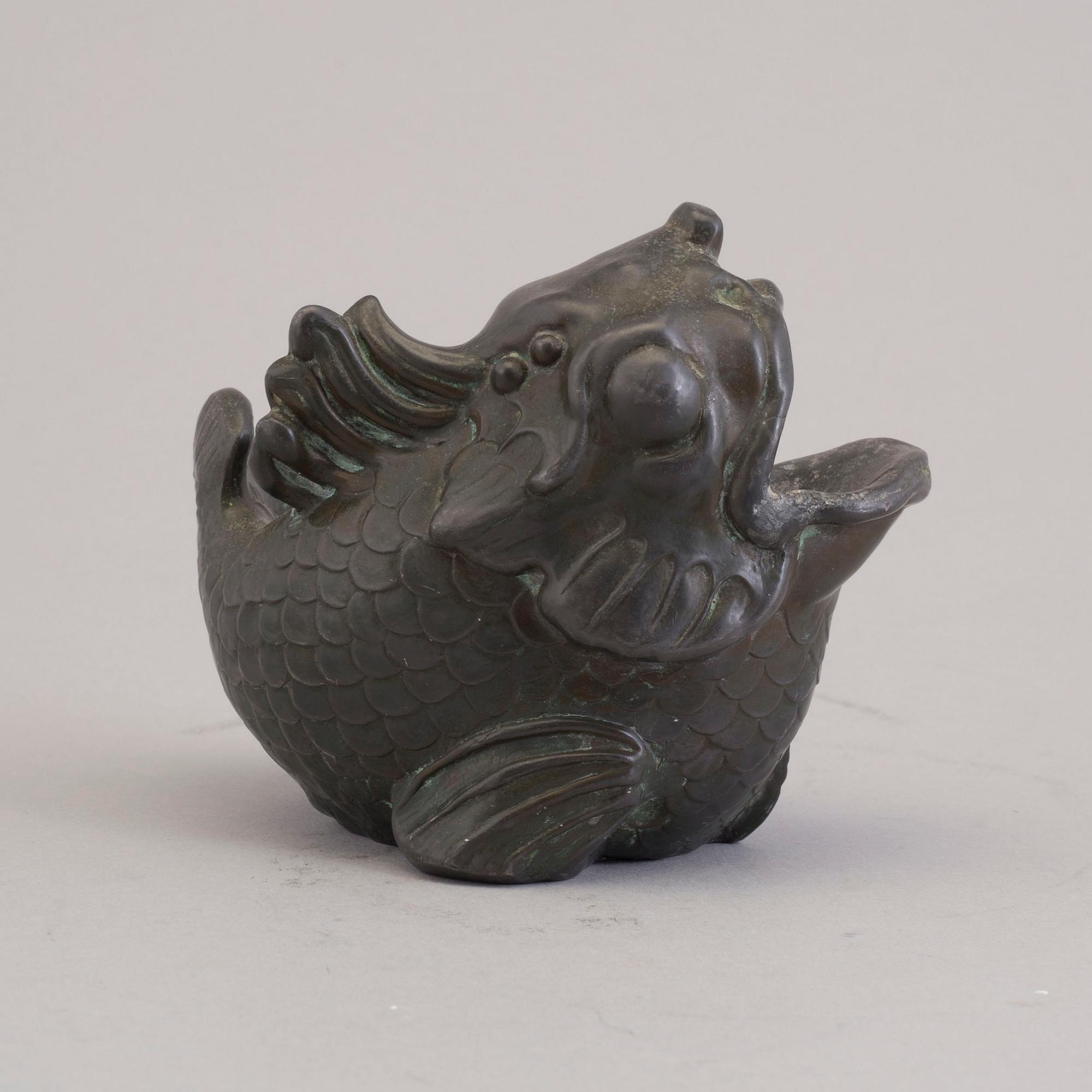 A broze vase / sculpture from Just Andersen, Denmark, mid 20th century.
