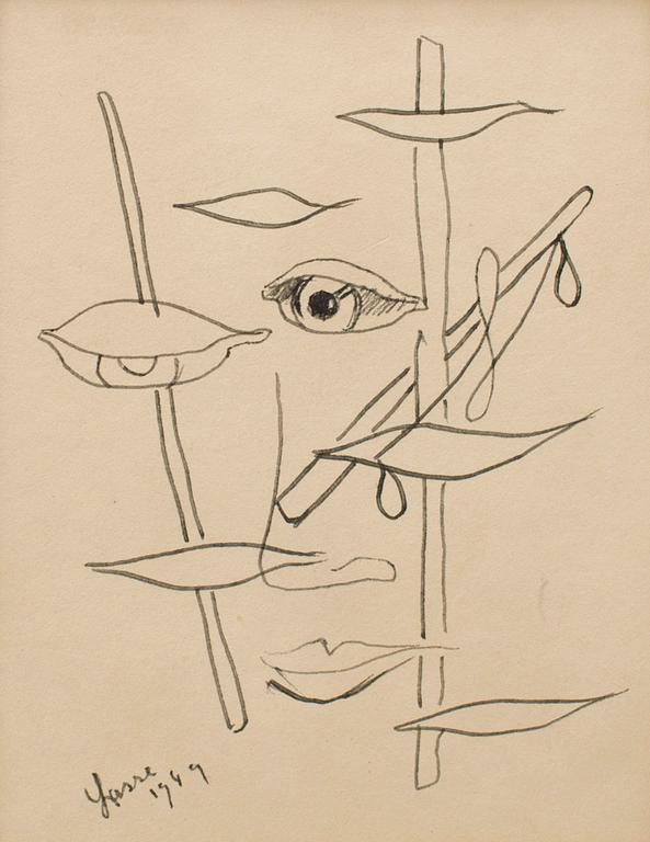 LARS ENGLUND, Pencil, 2, signed and dated -49.