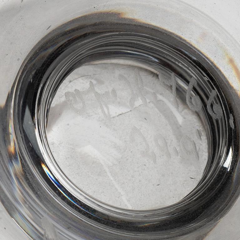 Edward Hald, vas, glas, "Stjärnhimmelsmönstret", Orrefors 1929.