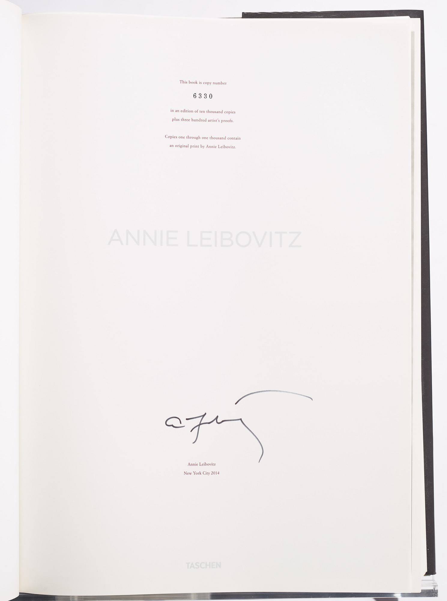 Annie Leibovitz, Taschen SUMO bok signerad ed. 6330/10.000 med benställning.