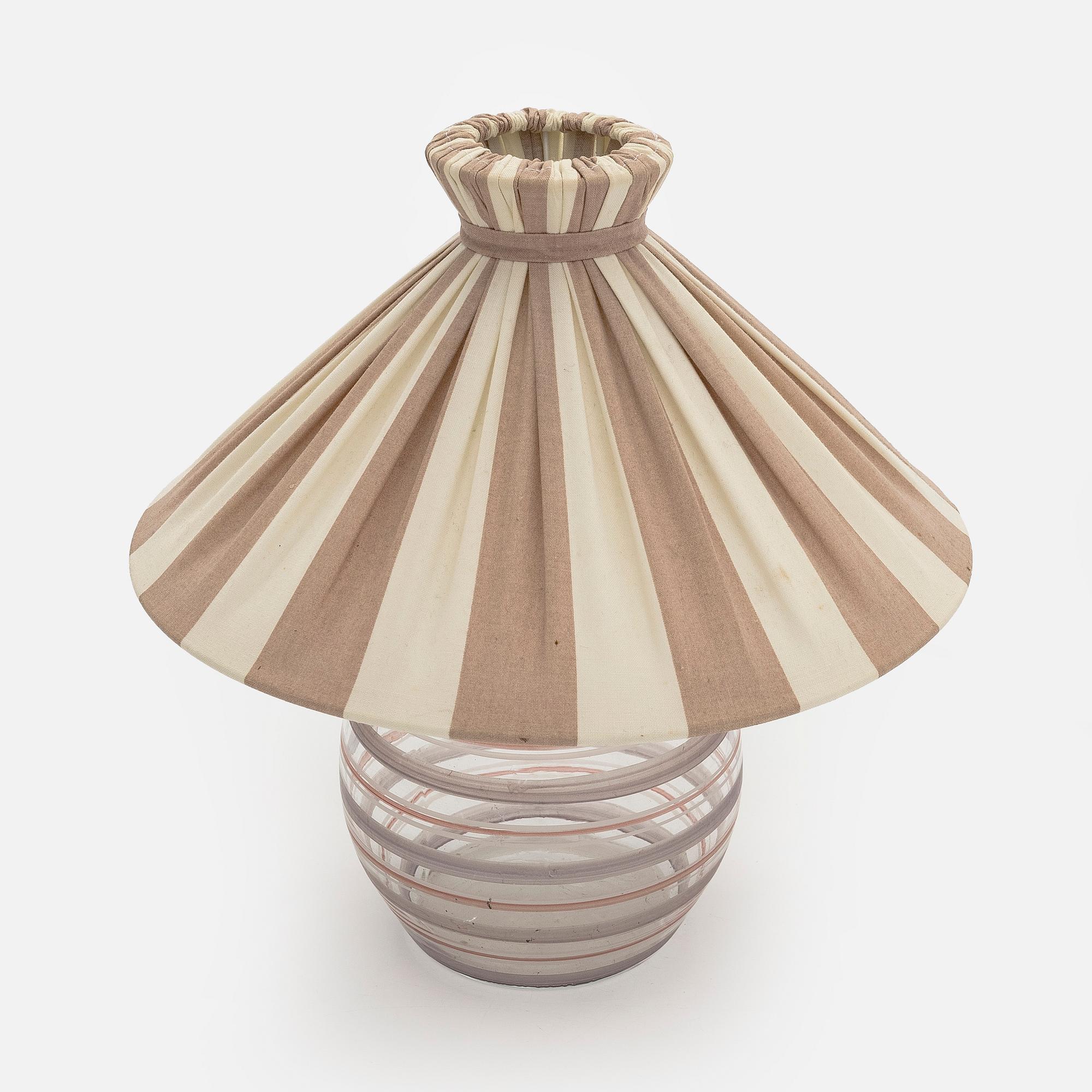 Bordslampa, Köklax Glasbruk, 1930-tal.