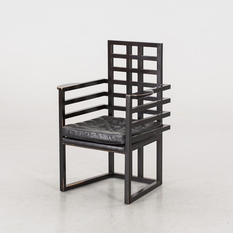 A JOSEF HOFFMAN "ARMLÖFFEL" ARMCHAIR FOR WITTMAN, later part of 20th century.