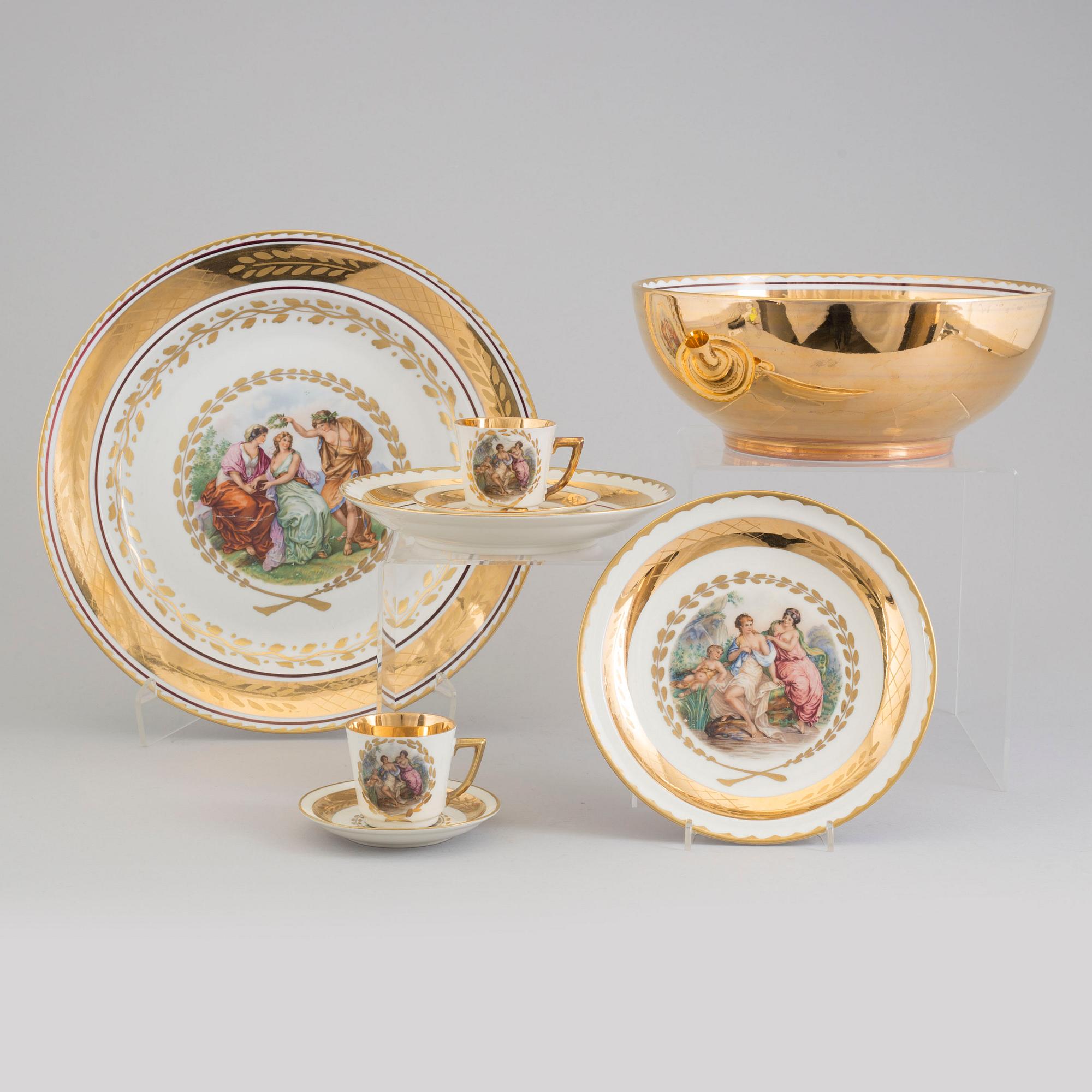 A Royal Copenhagen part service, 20th century (6 pieces).