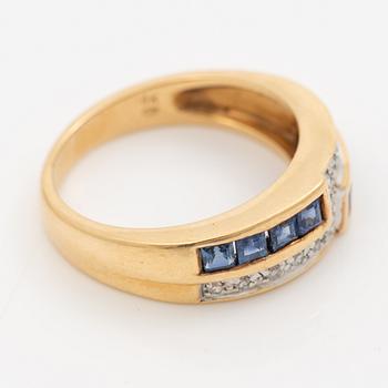 Ring, 18K gold with sapphires and diamonds.