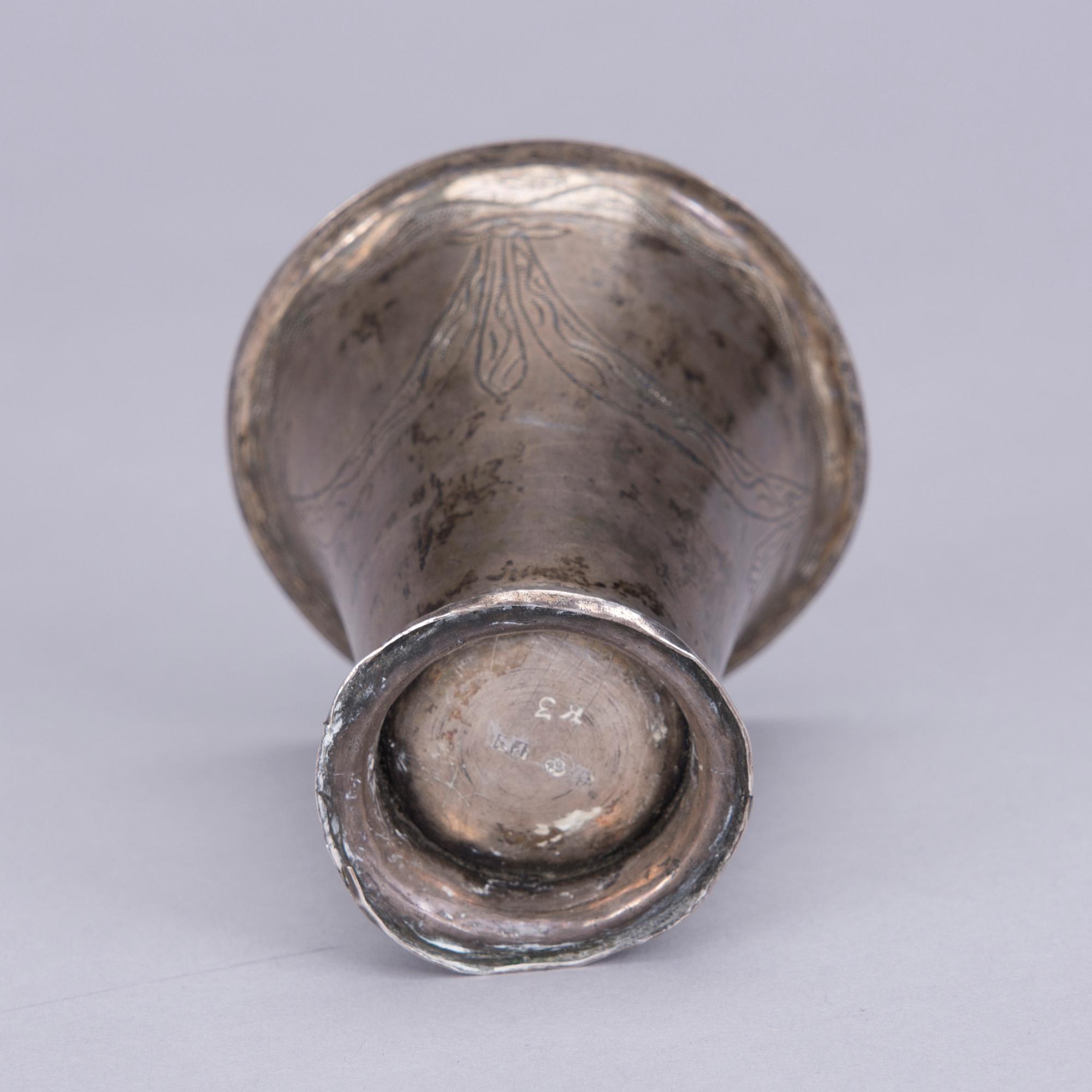 BÄGARE, silver, Pehr Blommert, Gävle 1816. Vikt 39,8 g.