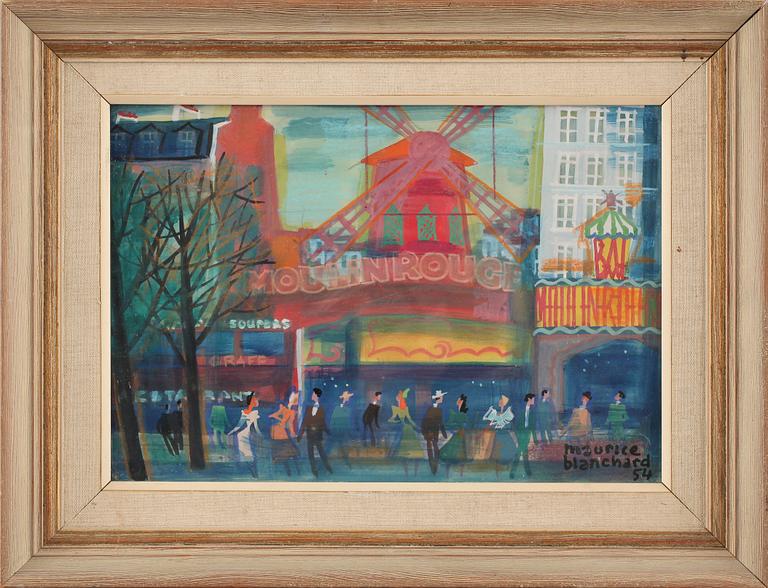 MAURICE BLANCHARD, blandteknik, signerad.