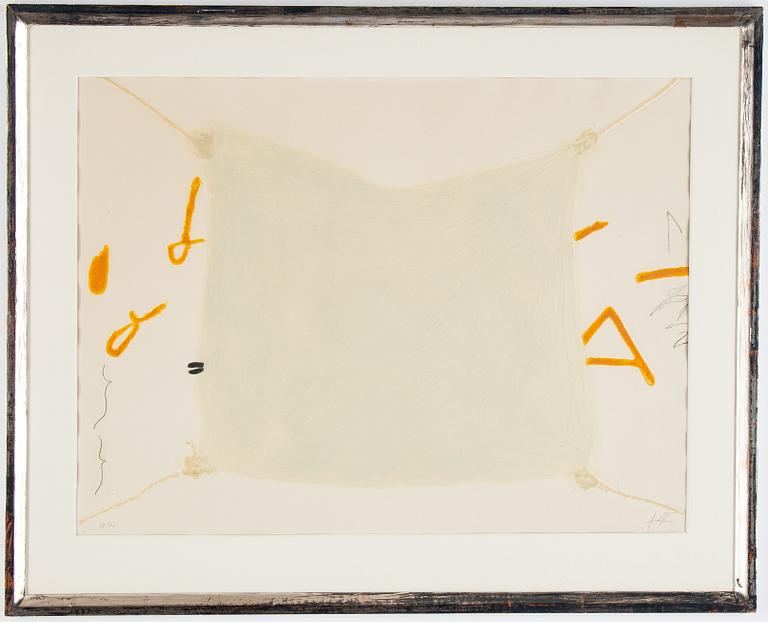 Antoni Tàpies, carborundum etching, signed and numbured, 48/75.