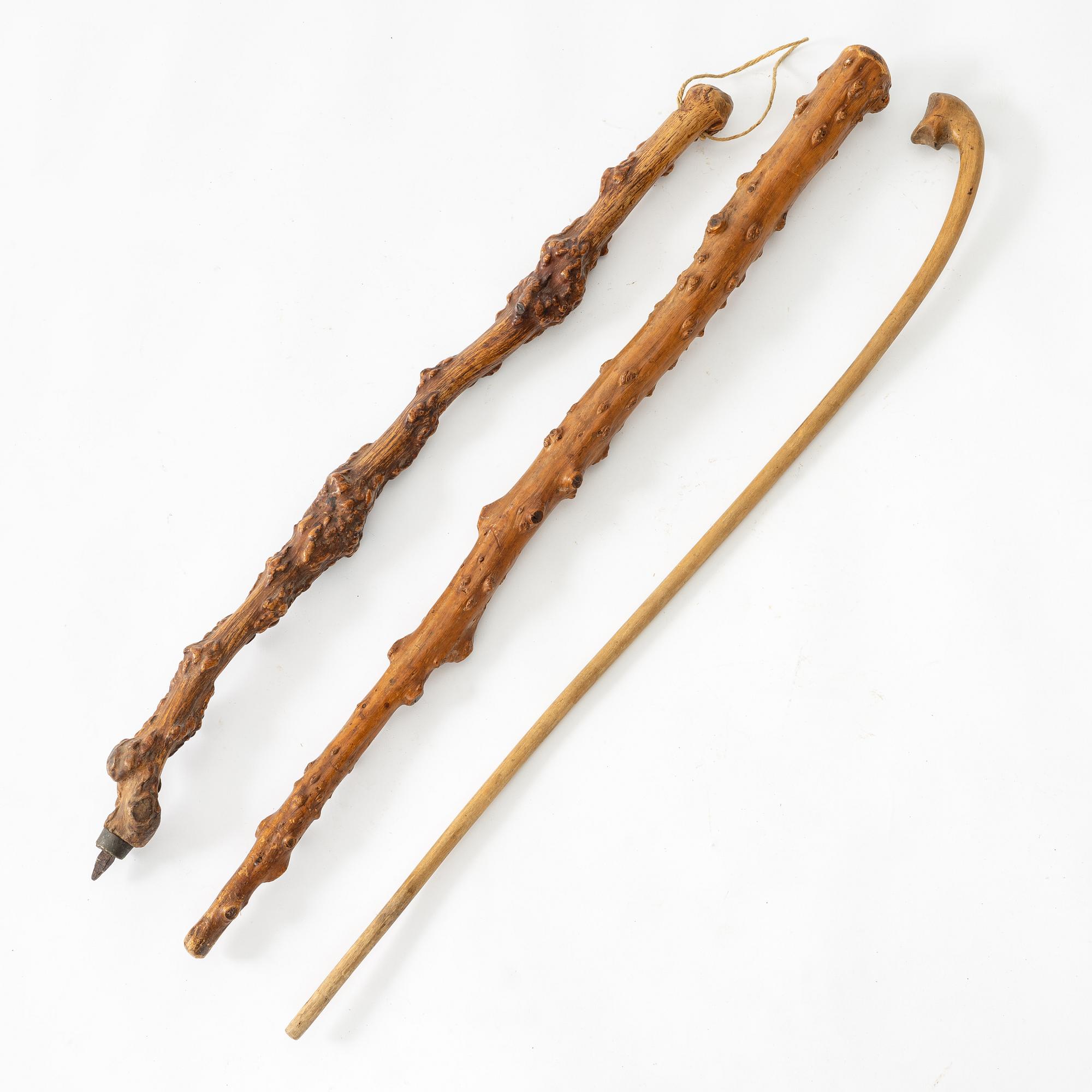 A set of three canes, 18th / 19th century.