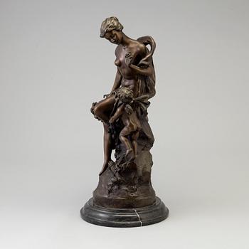 MATHURIN MOREAU, after. Sculpture, bronze, signed.