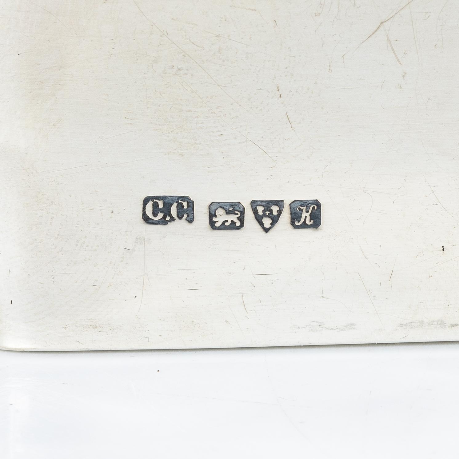Cigarrskrin, silver, Colen Hewer Cheshire, Chester, England 1910.