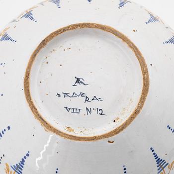 A faience bowl, 18th Century.