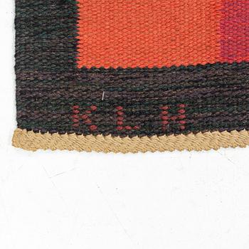 Irma Kronlund, a carpet, flet weave, signed KLH IK, cm 265 x 200 cm.