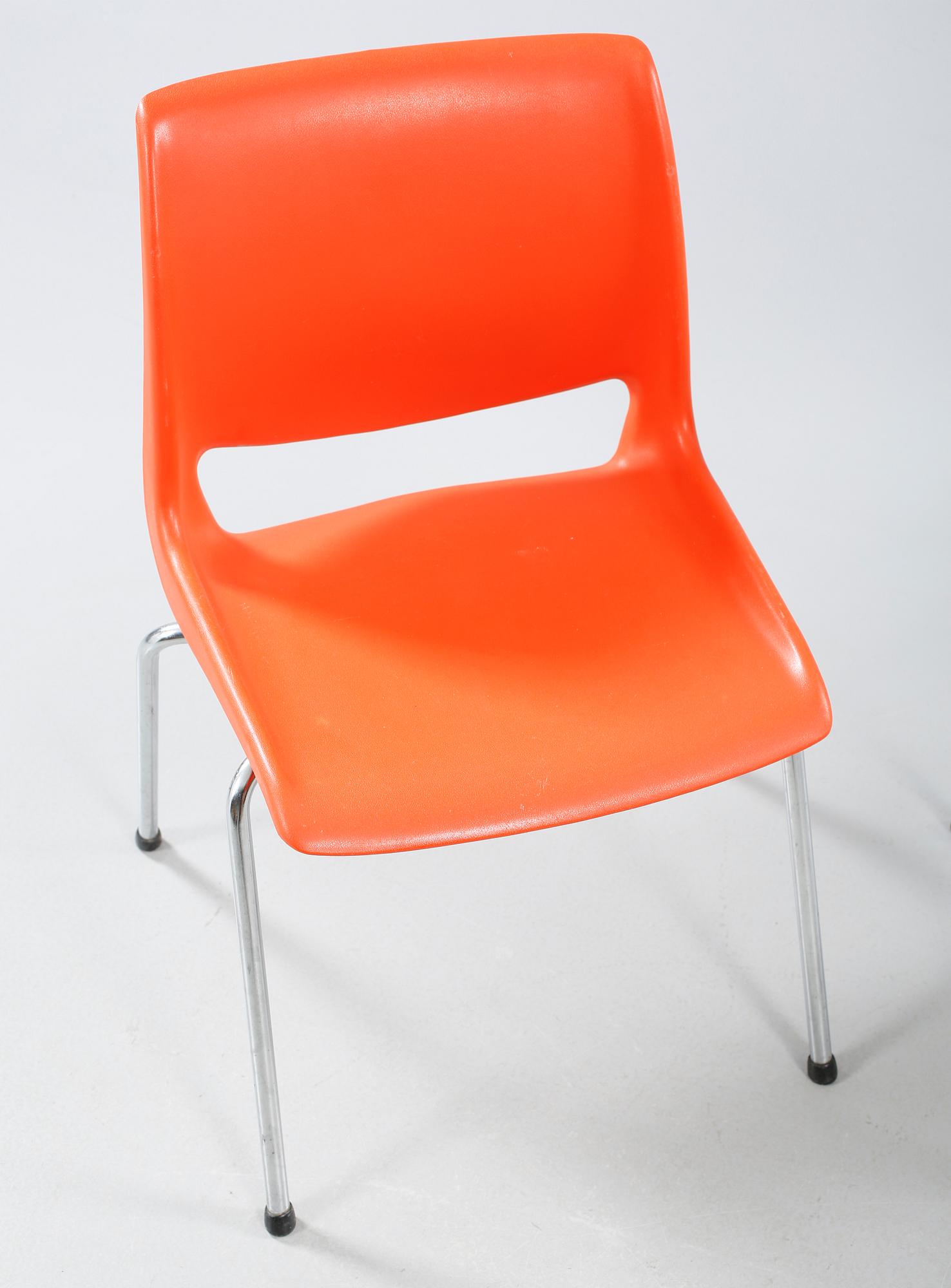 BENDT WINGE, stolar, 3+3 st, "R-48", Romo Fabrikker/Nordic Comfort Products, 1970-tal.