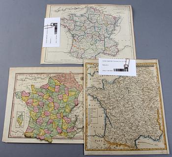 KARTOR, Frankrike, 5 st, ca 1790.