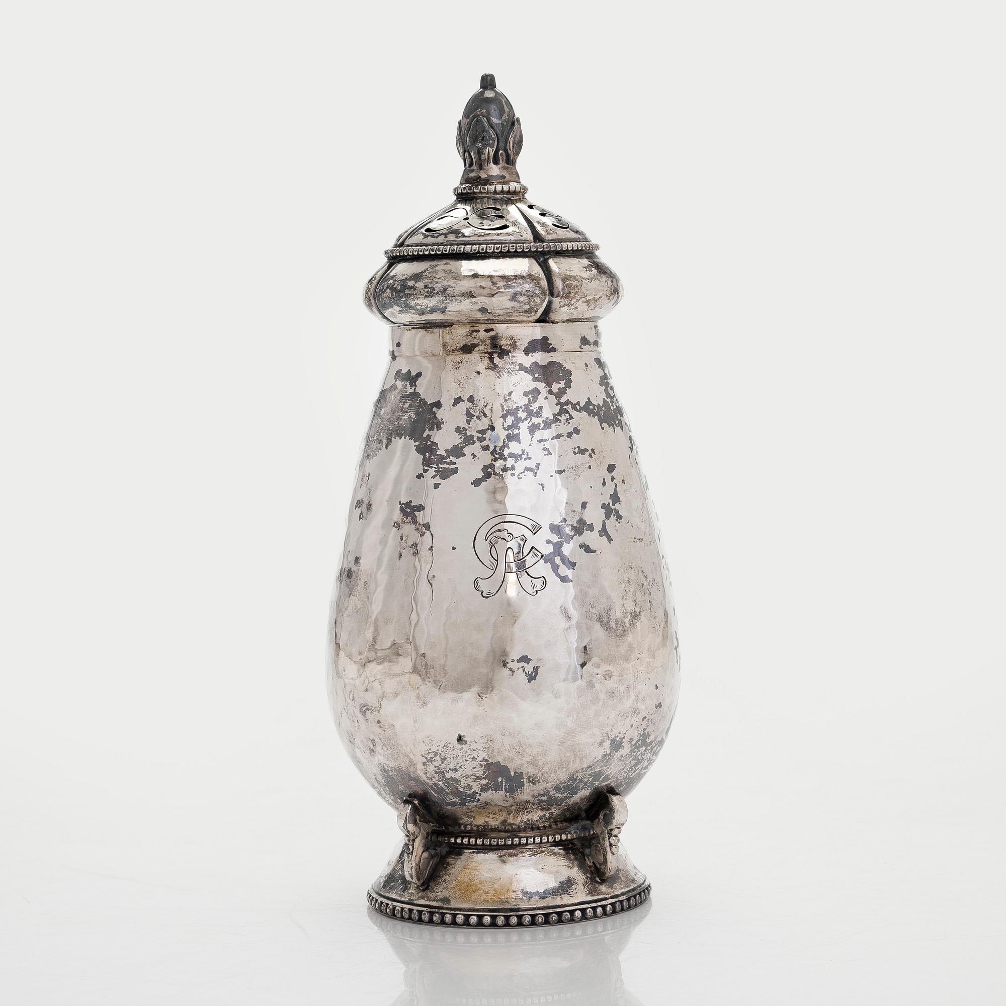 Sockerruska, silver, Thorvald Nielsen Meier, Köpenhamn, Danmark, 1920.