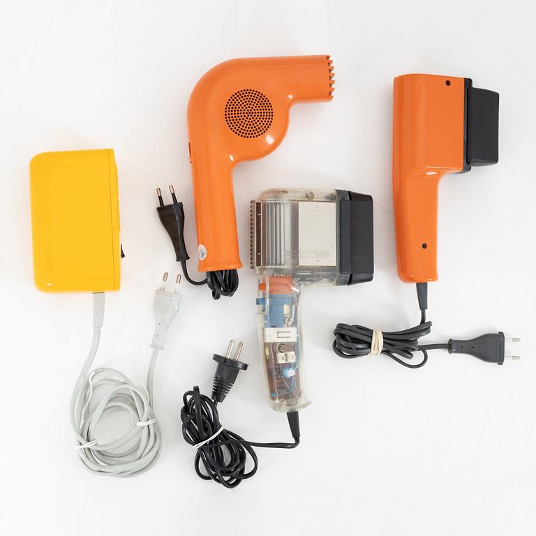Dieter Rams, Reinhold Weiss, Jurgen Greubel, hårtorkar, 4 stycken, Braun.