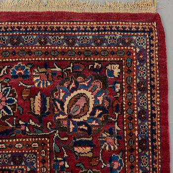 A RUG, semi-antique silk Kashan, ca 200 x 129 cm.