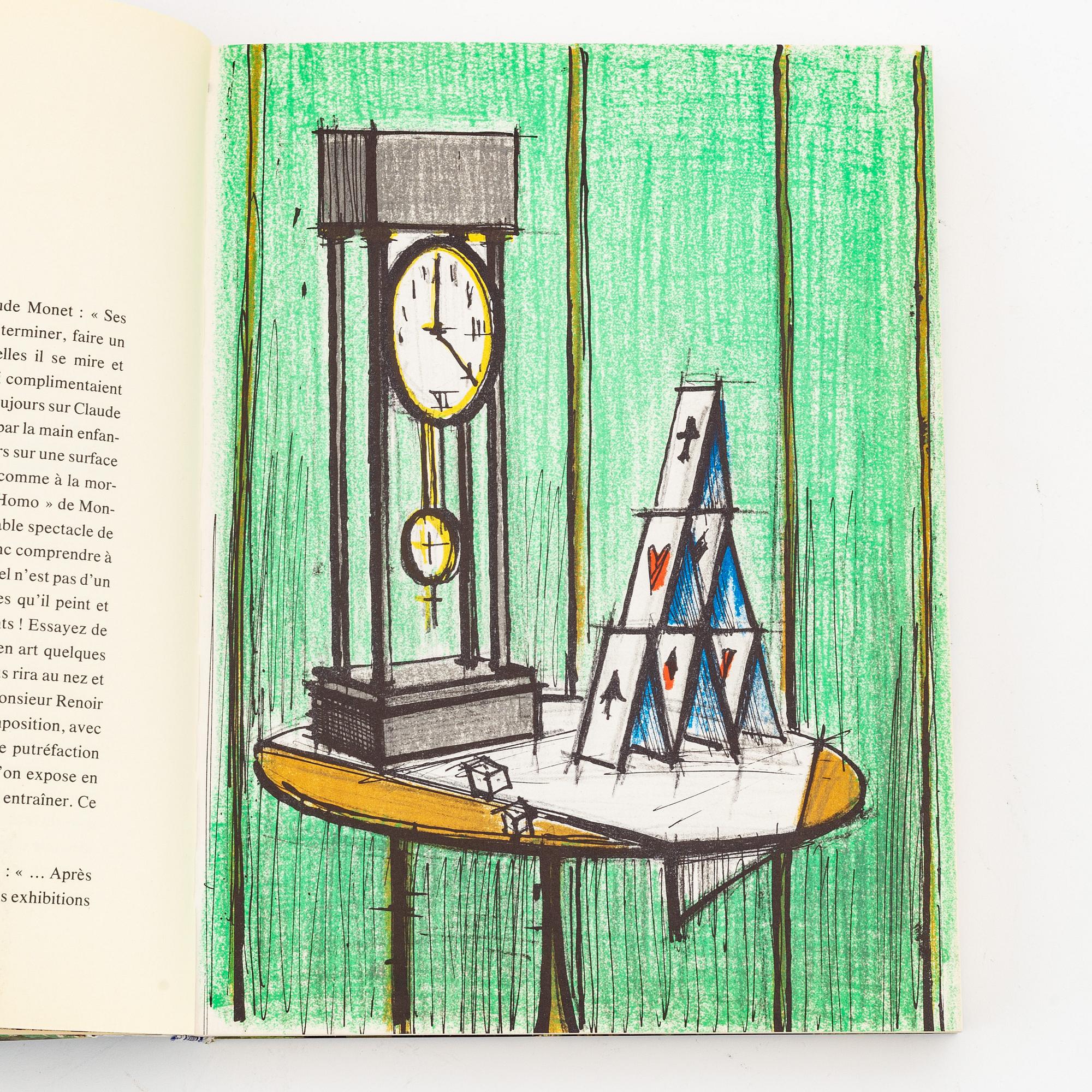 Bernard Buffet, "Bernard Buffet lithographe", 1979, med tre färglitografier, signerad med dedikation.