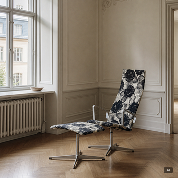 Arne Jacobsen, Stol med fotpall, Fritz Hansen, Danmark, 2000-tal.