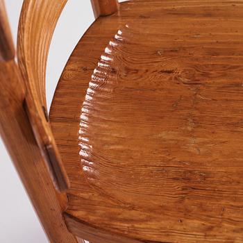 Axel Einar Hjorth, a pair of "Sandhamn" pine chairs, Nordiska Kompaniet, 1929.