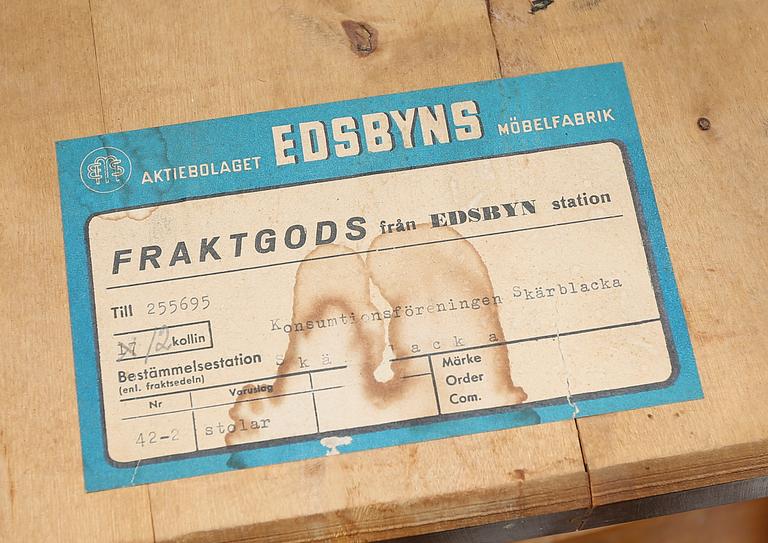 STOLAR, 10 st (6+4), Edsbyverken, 1900-talets mitt.