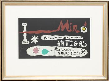 JOAN MIRO, signerat omslag, 'terres de GRAND FEU', 1956.