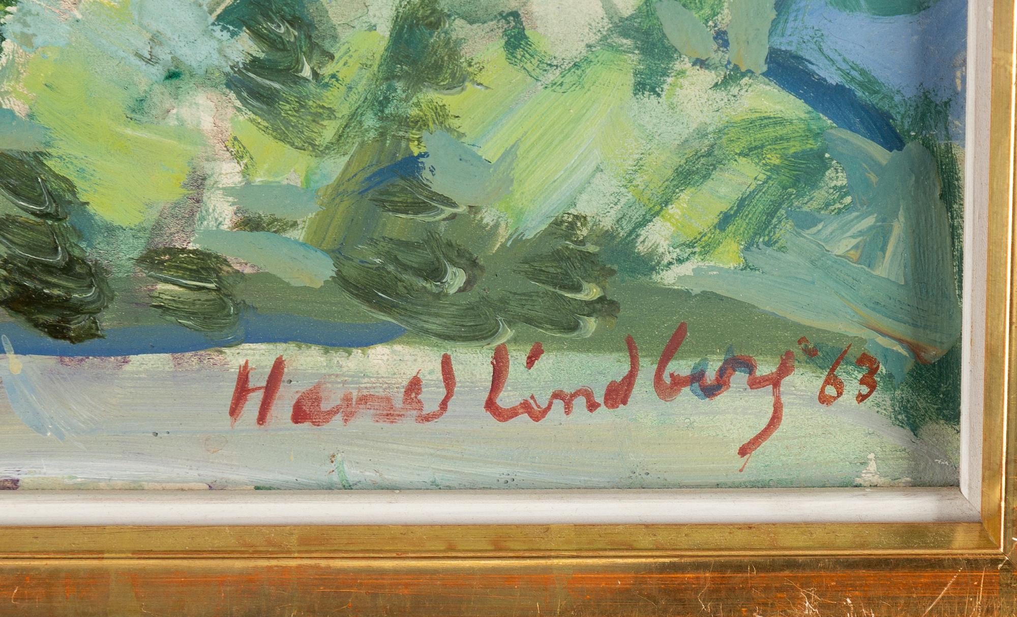 HARALD LINDBERG, oil on canvas, signed and dated 63.