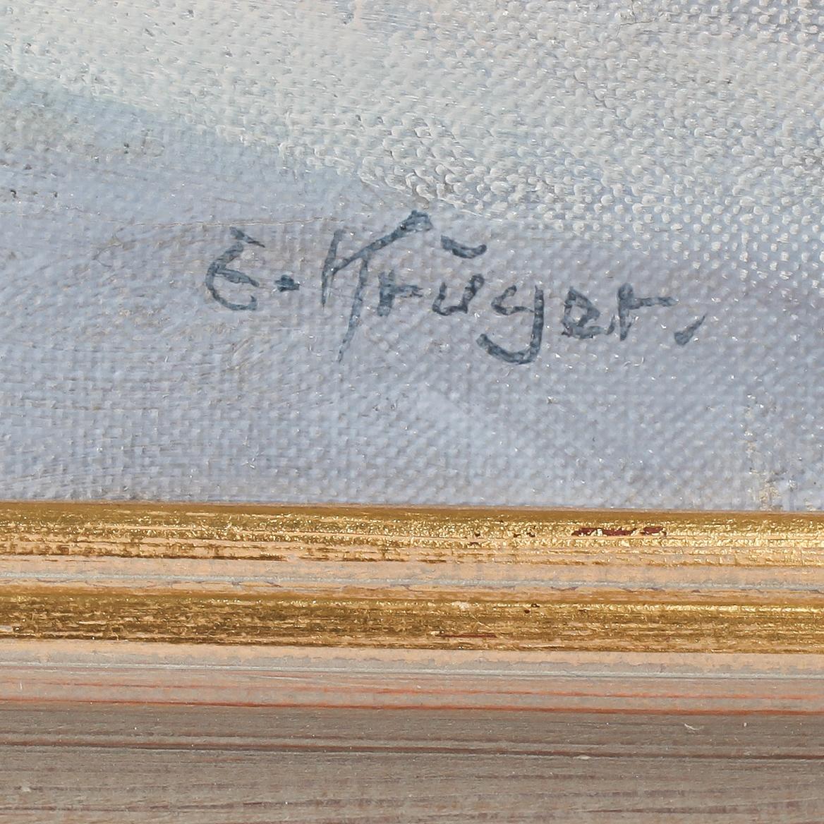 EINAR KRÜGER, olja på duk, signerad.