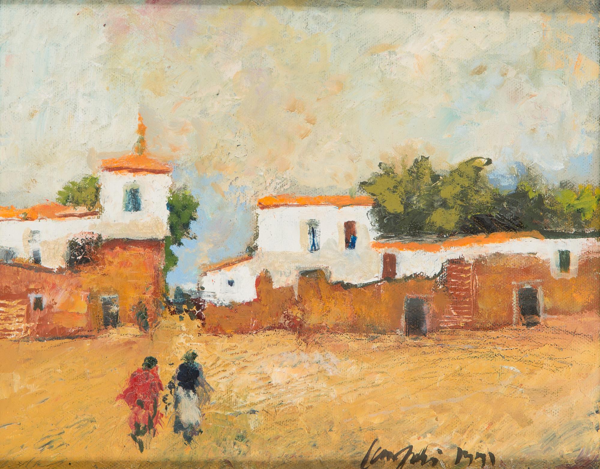 Olli Joki, oil on board, signed and dated 1991.