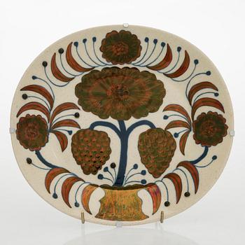 Birger Kaipiainen, fat, keramik, "Rose", märkt Arabia Art Made in Finland 1980, numrerat 1072/2000.