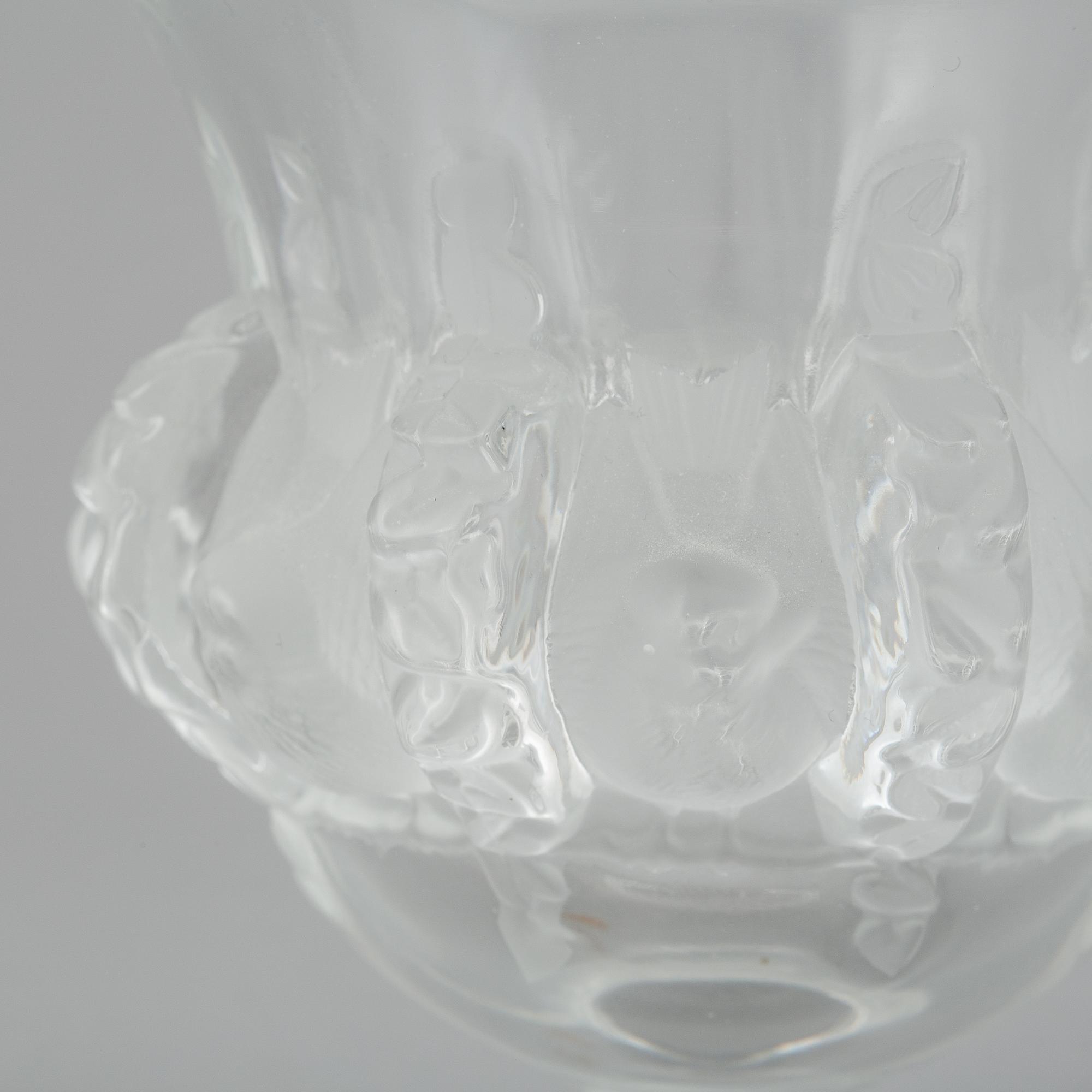 A Lalique glass footed bowl, France.