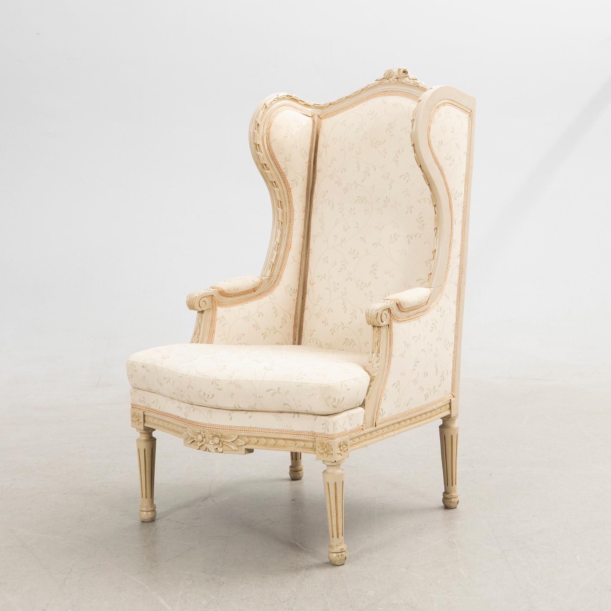 Fåtölj, Bergère, Louis XVI-stil, Frankrike.