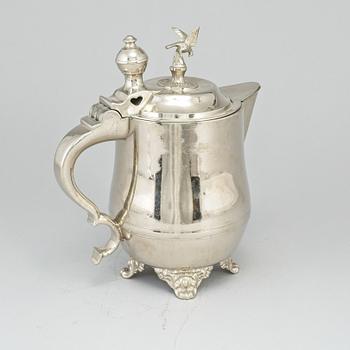 GUSTAF WILHELM LINDBERG, a a silver plated tin pitcher, Örebro (1824-73).