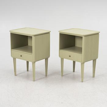 Bedside tables, a pair, "Swedish Modern", 1940s.