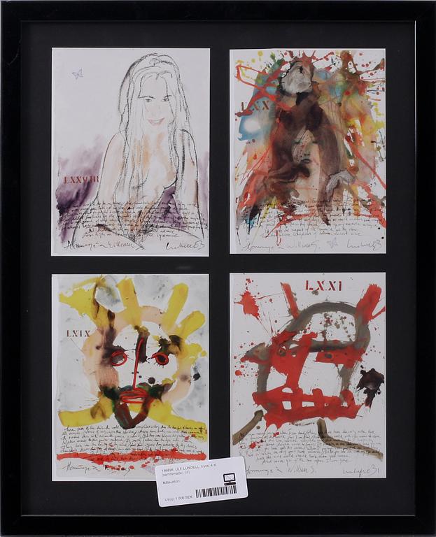 ULF LUNDELL, tryck, 4 st (samramade).