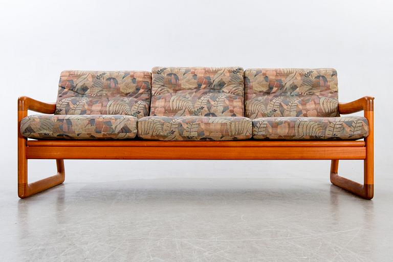 Soffa och fåtölj, Danmark, 60-tal, teak, tillverkare Komfort.