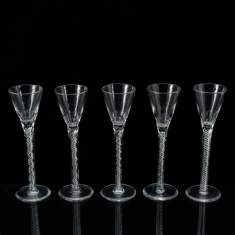 SPETSGLAS, 5 st, 1800/1900-tal.