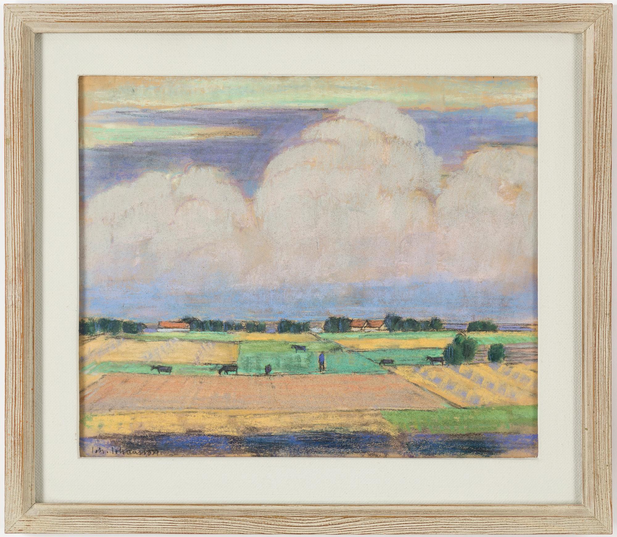 JOHAN JOHANSSON, pastel on paper, signed.