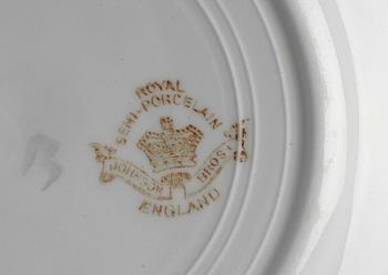 MATSERVISDELAR, 34 st, flintgods, Johnson Bros, England.