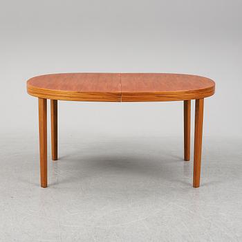 A walnut dining table from Skaraborgs Möbelindustri AB, Tibro, second half of the 20th Century.