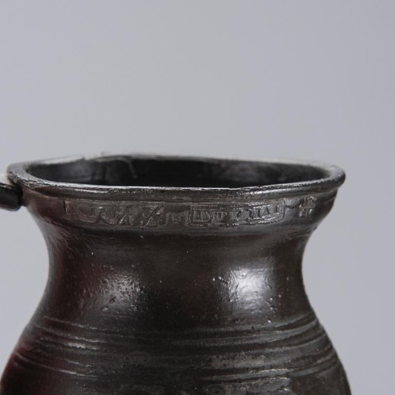 PARTI FÖREMÅL, 5 st, tenn, bl a Sheffield Geo Butler & Co, England 1800-tal.