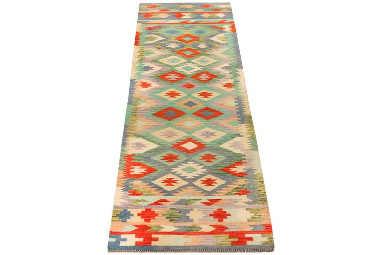 Gallerimatta, Afghansk Kelim, ca 292 x 83 cm.