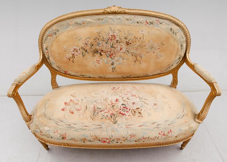 SOFFA, Louis XVI-stil, sent 1800-tal/tidigt 1900-tal.