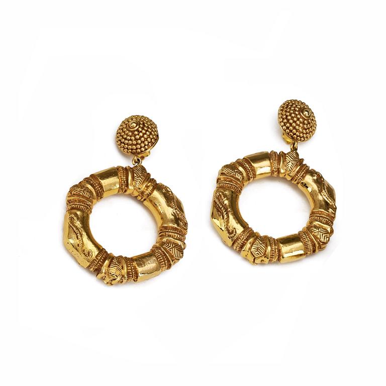 CHRISTIAN LACROIX, a pair of earclips.