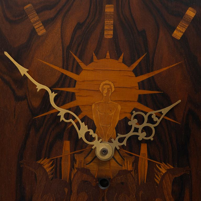 Mjölby Intarsia, a wall clock, 1930s.