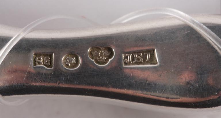 BORDSSKYFFEL, silver, J E Torsk, Stockholm 1896.