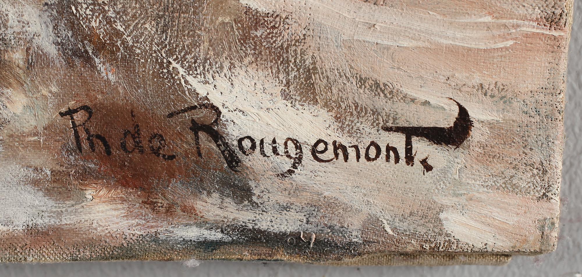 PHILIPPE DE ROUGEMONT, olja på duk, signerad.