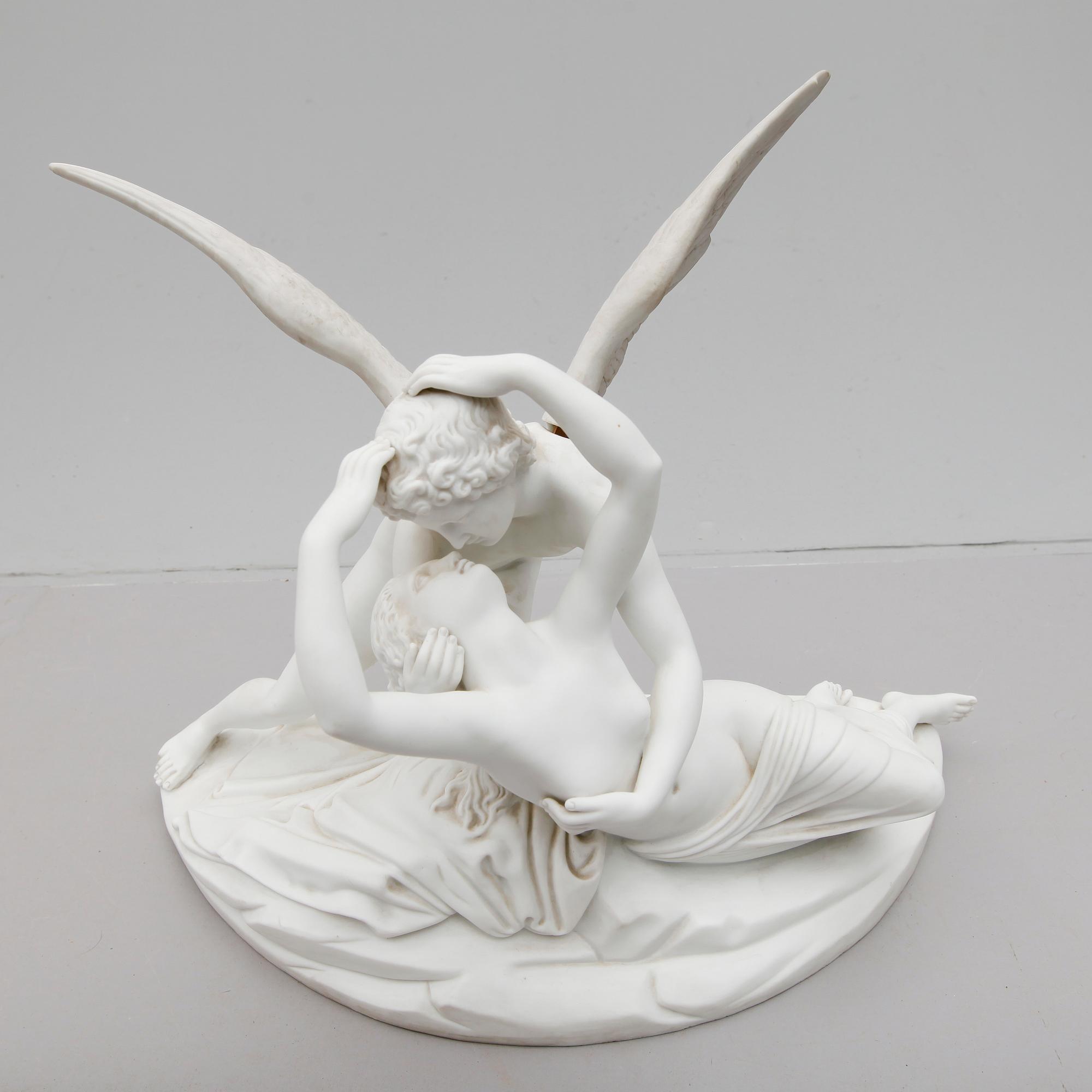 FIGURGRUPP, parian, 1900-talets första hälft.