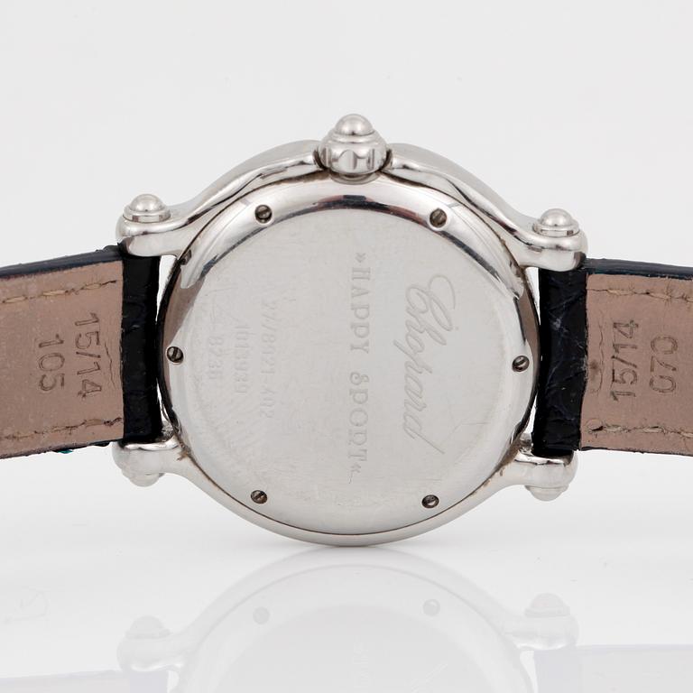 WATCH, Ladies. "Happy Sport" Chopard, Geneva. Stainless steel  and tree moving fishes. 2 original straps.