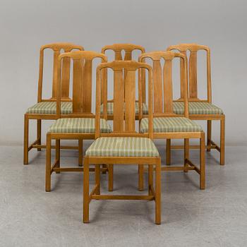 CARL MALMSTEN, matsalsgrupp 7 delar, "Ambassadör", Åfors Möbelfabrik.